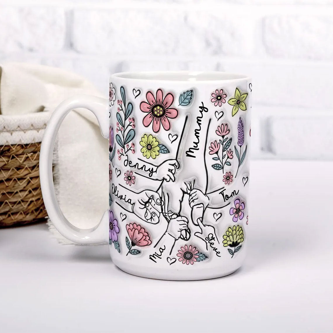 Personalisierte Mama-Tasse mit Kindernamen – Muttertagsgeschenk für Mama