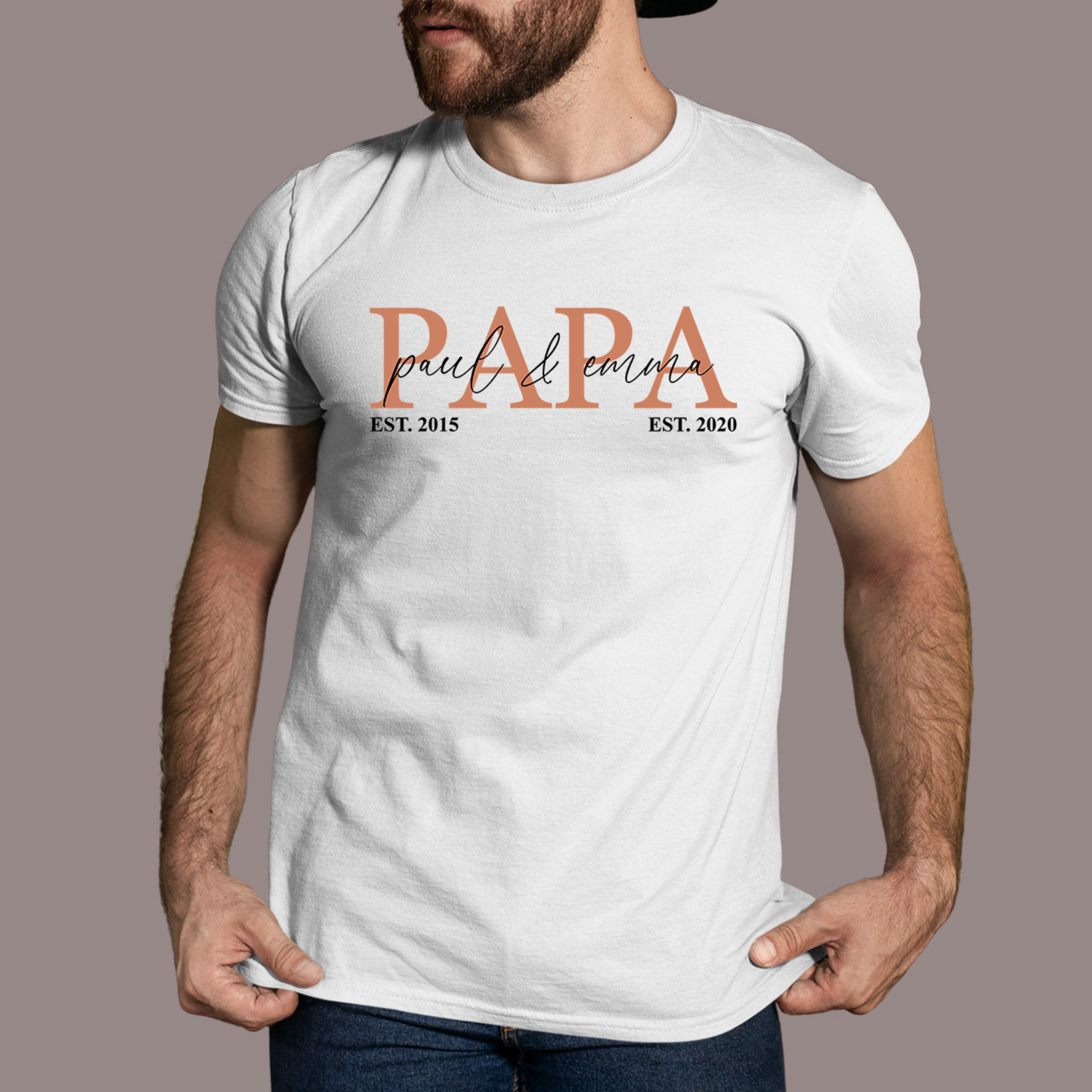 Custom Dad Shirt – Personalized with Kids’ Names and Birth Years