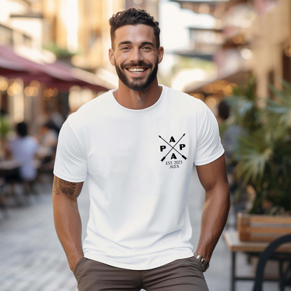 "Papa Seit - Personalisiertes Shirt mit Kindernamen" - Geschenk für neue Väter