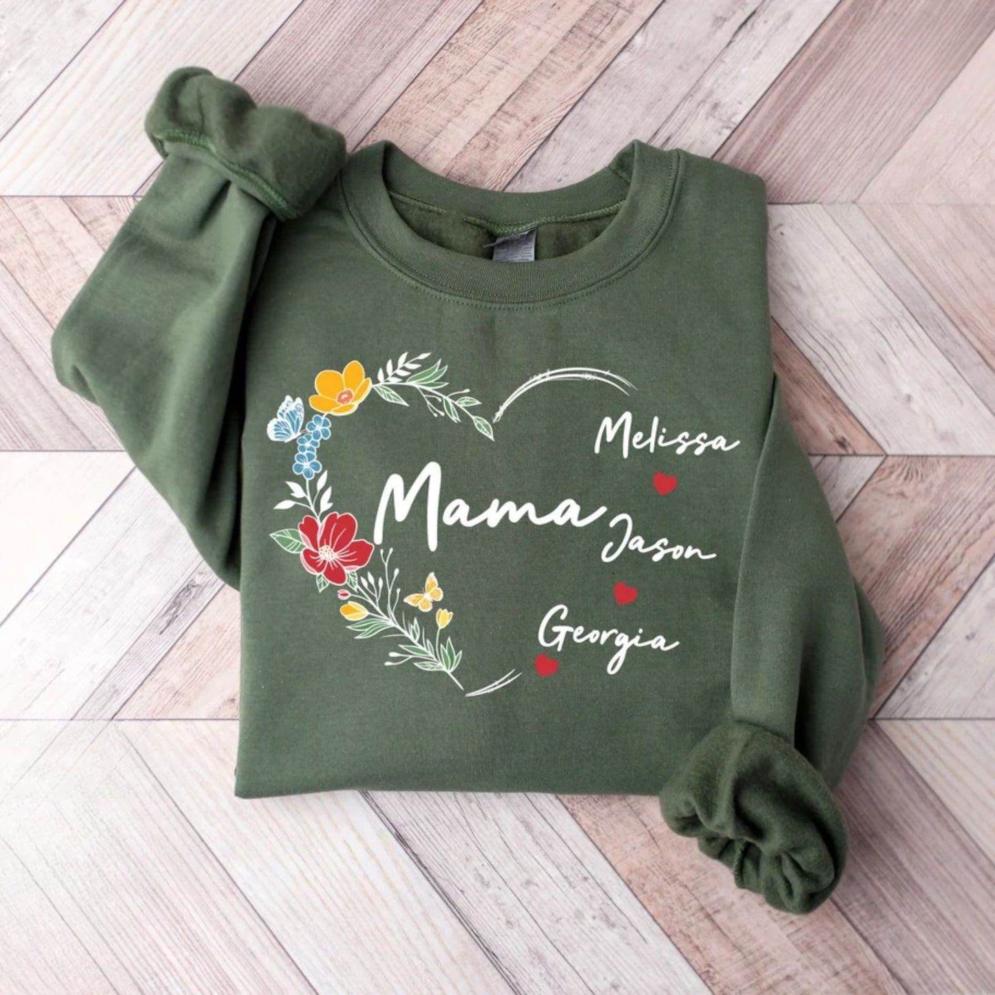 Personalisiertes Oma Sweatshirt - Oma Geschenk mit den Namen der Enkelkinder