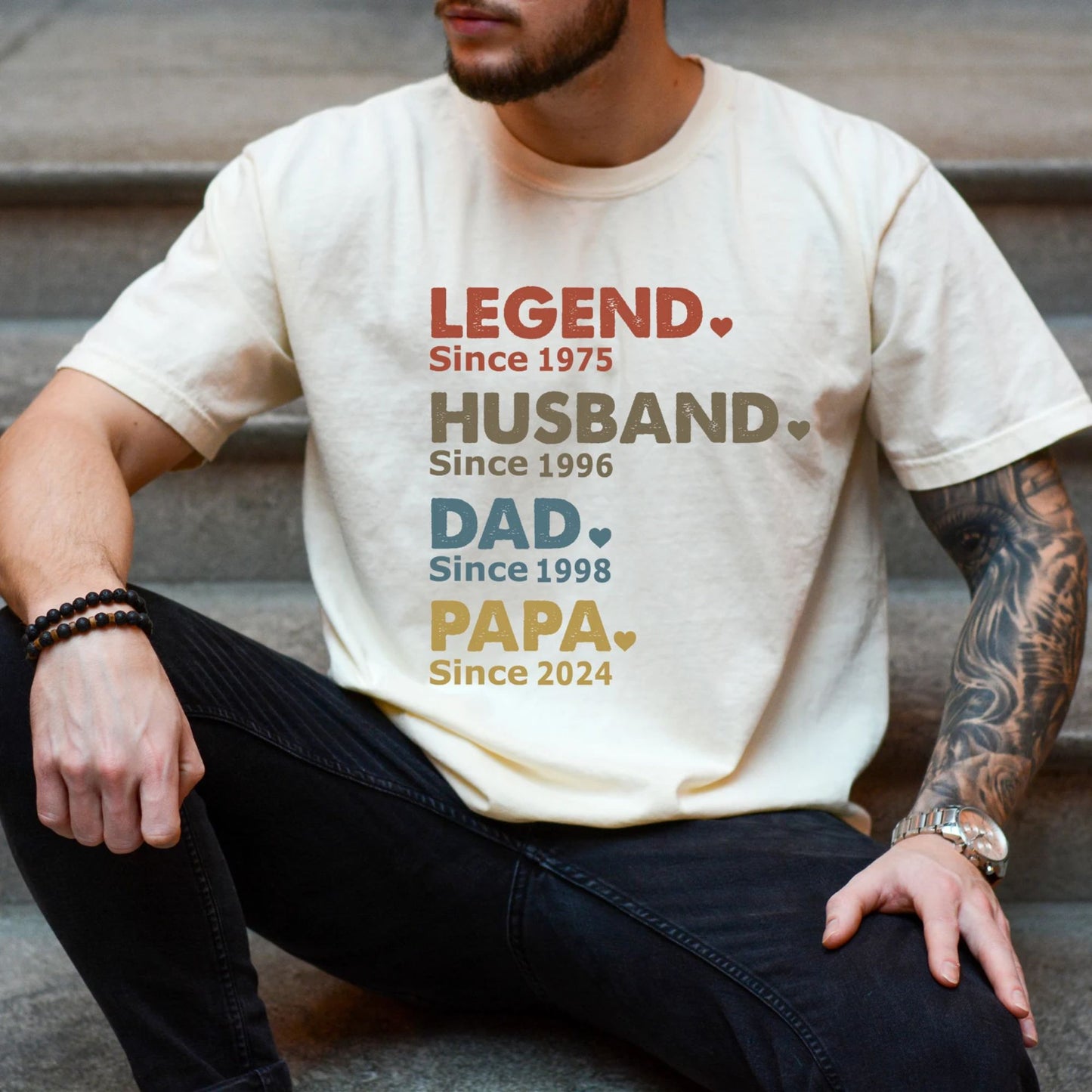 Legendärer Ehemann Papa Opa T-Shirt, Personalisiertes Papa-Opa-Hoodie