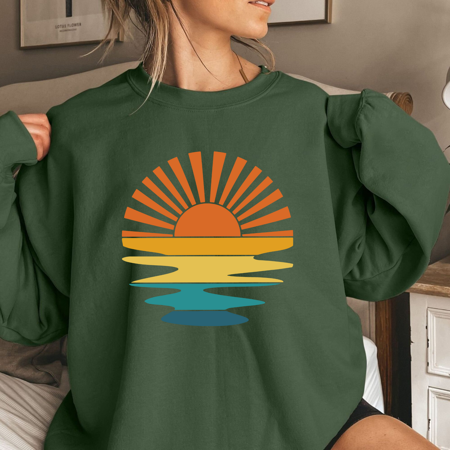 Retro-Sonnenuntergang T-Shirt - Geschenk für Strandliebhaber