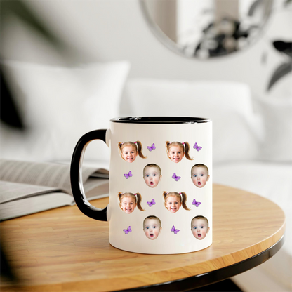 Personalisierte Tasse mit Babygesicht - Geschenk für Mama