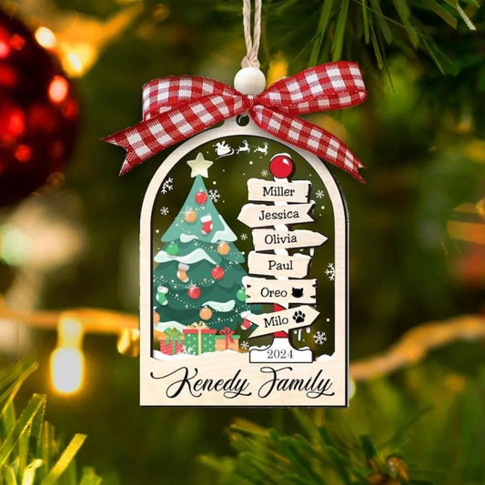 Personalisierter Familien-Weihnachtsornament, Weihnachtsgeschenk für die Familie