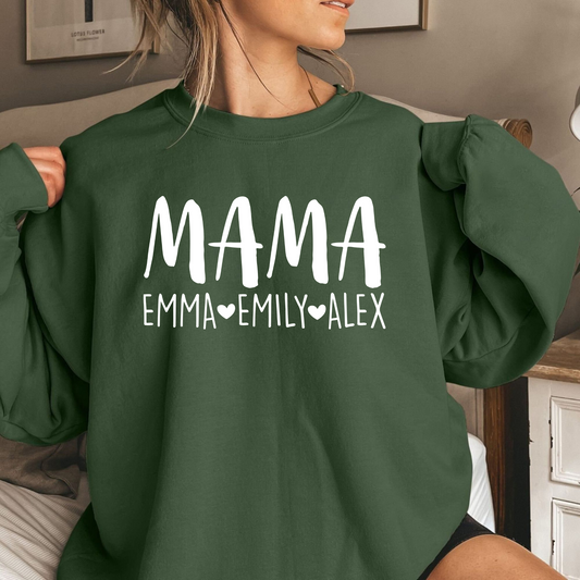 Mama-Shirt mit Kindernamen - Personalisiertes Geschenk zum Muttertag