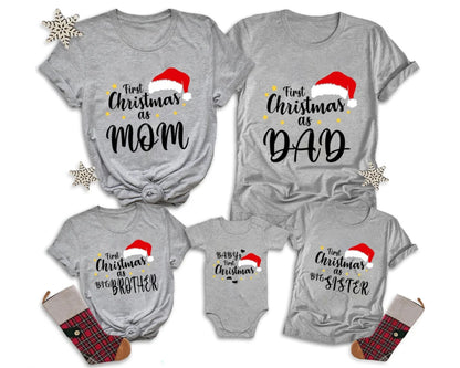 Erstes Weihnachtsgeschenk - Personalisiertes Familienweihnachtsshirt