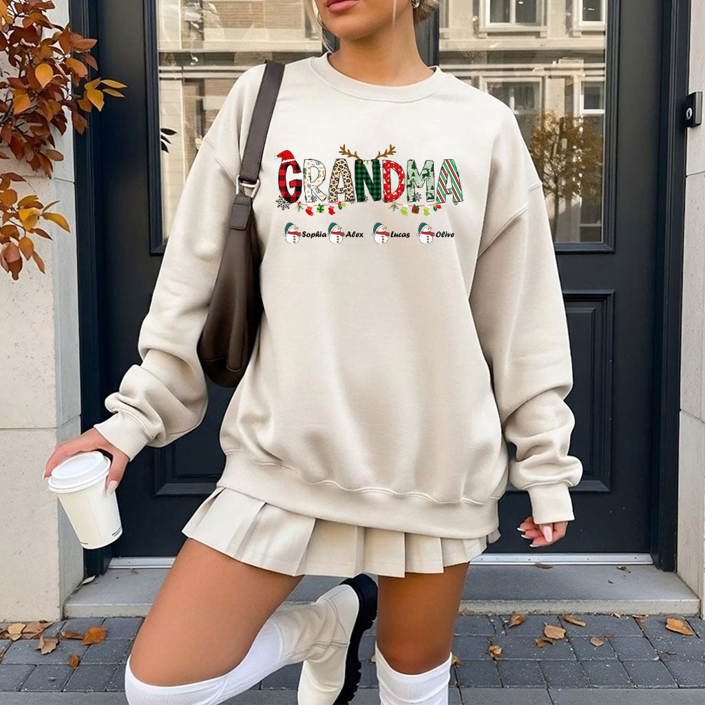 Personalisierter Oma Sweatshirt mit den Namen der Enkel