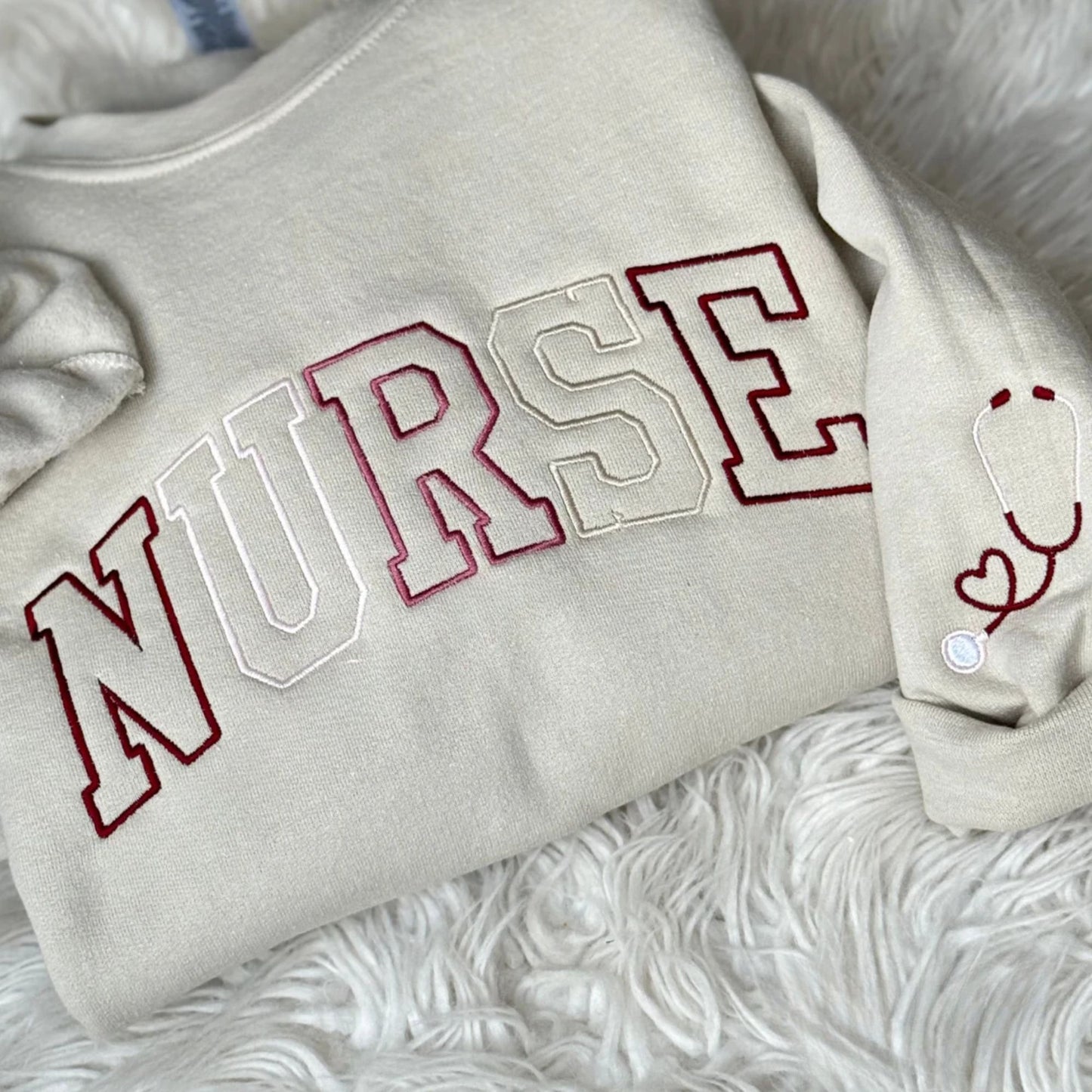 Embroidered Nurse Sweatshirt, Nurse Gift