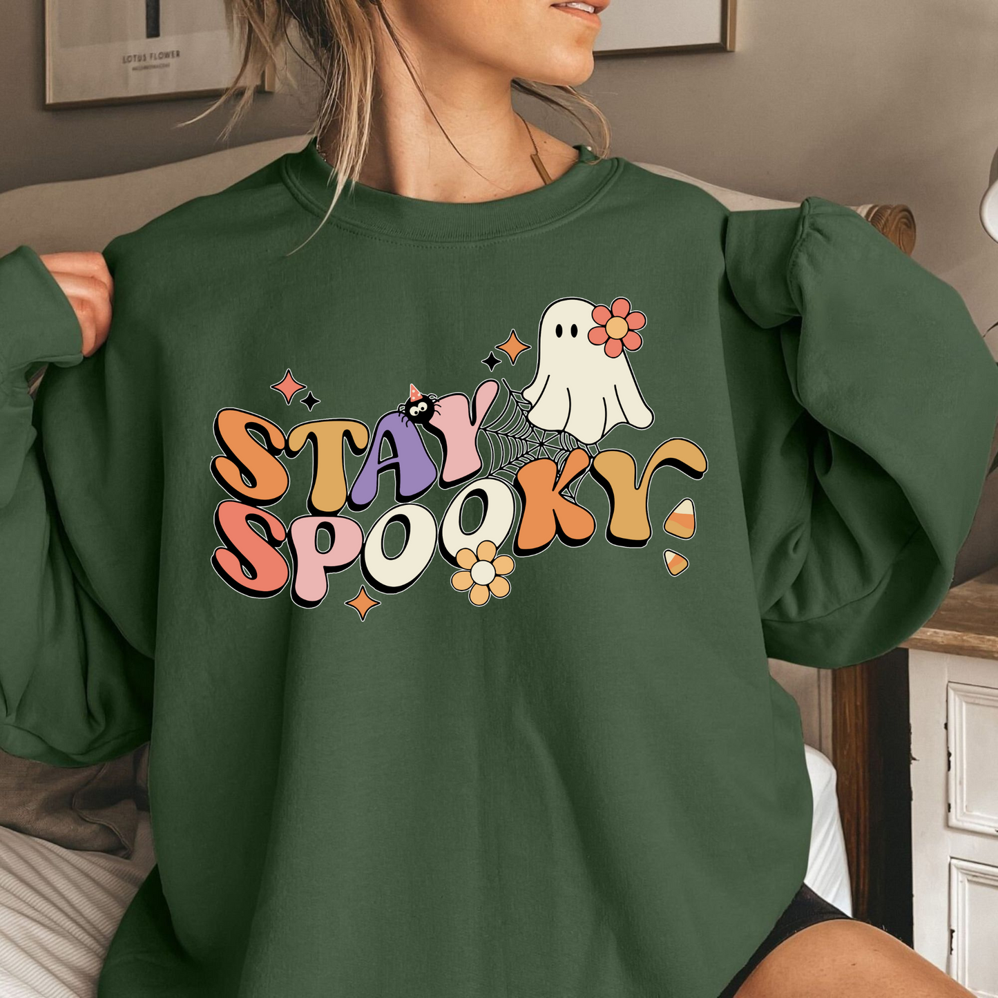 Retro-Geister-Halloween-T-Shirt - Geschenk für Gruselfans