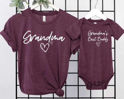 Oma und Enkelkind Partnerlook Set - Geschenk für frischgebackene Oma