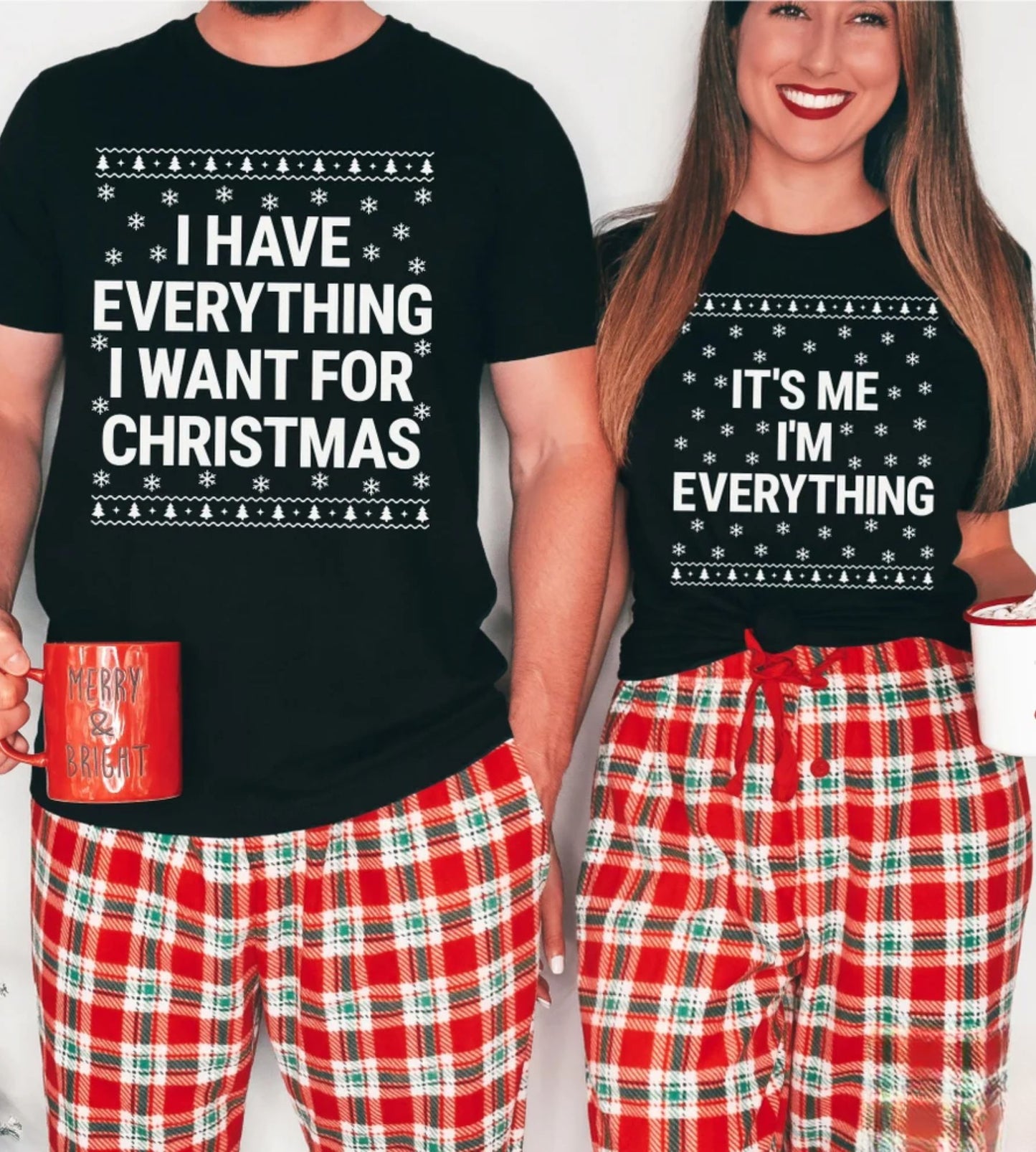 Lustige Weihnachtsshirts im Partnerlook - Weihnachtsfeier-Shirts für Paare