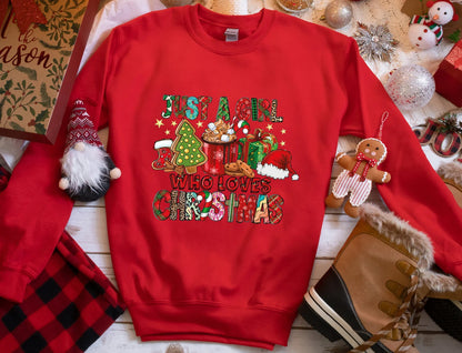 Just a Girl Who Loves Christmas-Sweatshirt – Festliches Geschenk für Sie