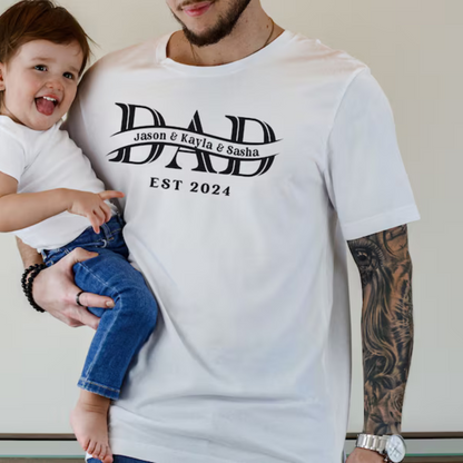 Dad -Shirt Personalisiert mit Kindernamen - Geschenk für Väter
