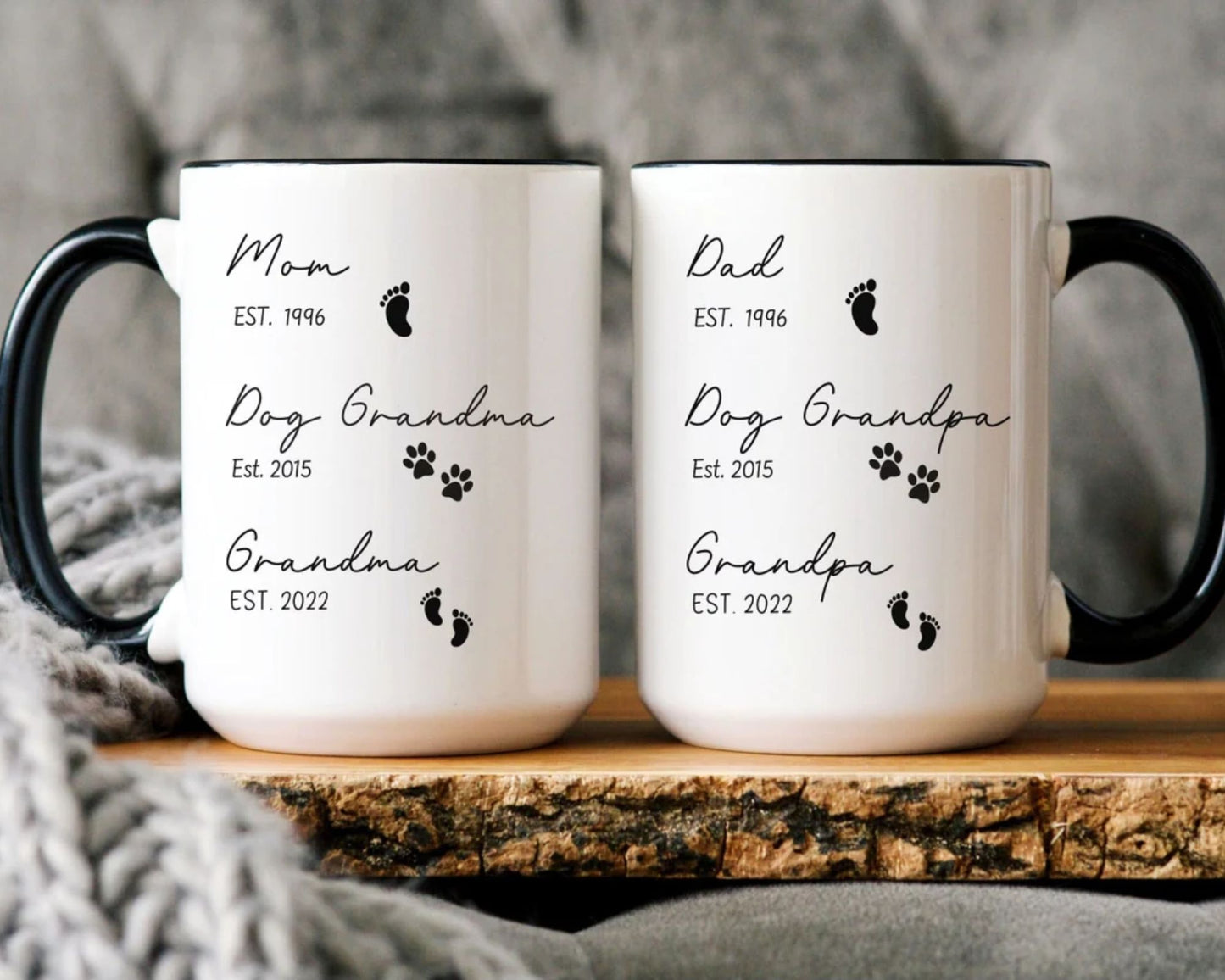 Befördert von Hunde-Großeltern zu Menschen-Großeltern Kaffeetasse - Geschenk für neue Oma und Opa