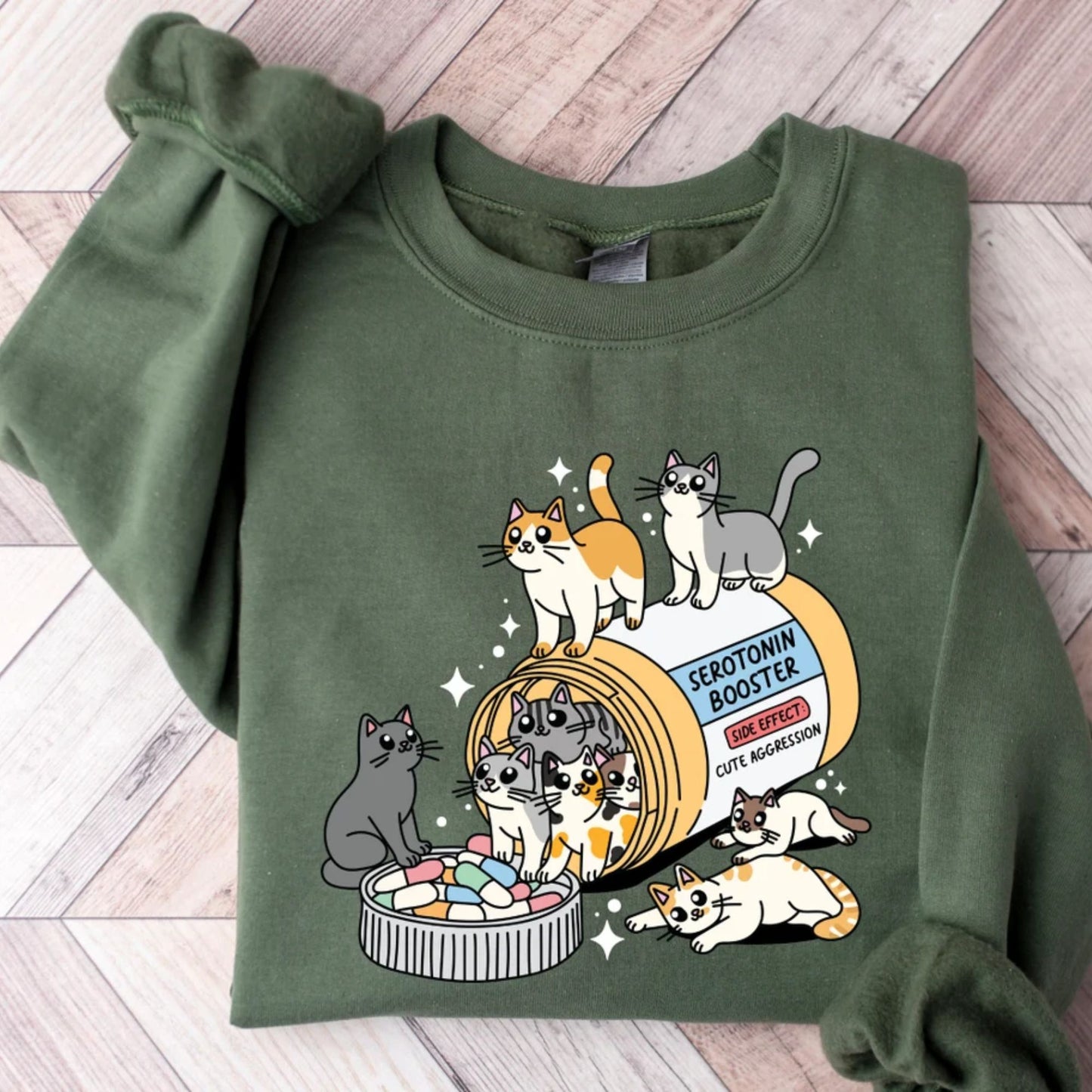 Antidepressivum Katze Sweatshirt - Geschenk für Katzenliebhaber