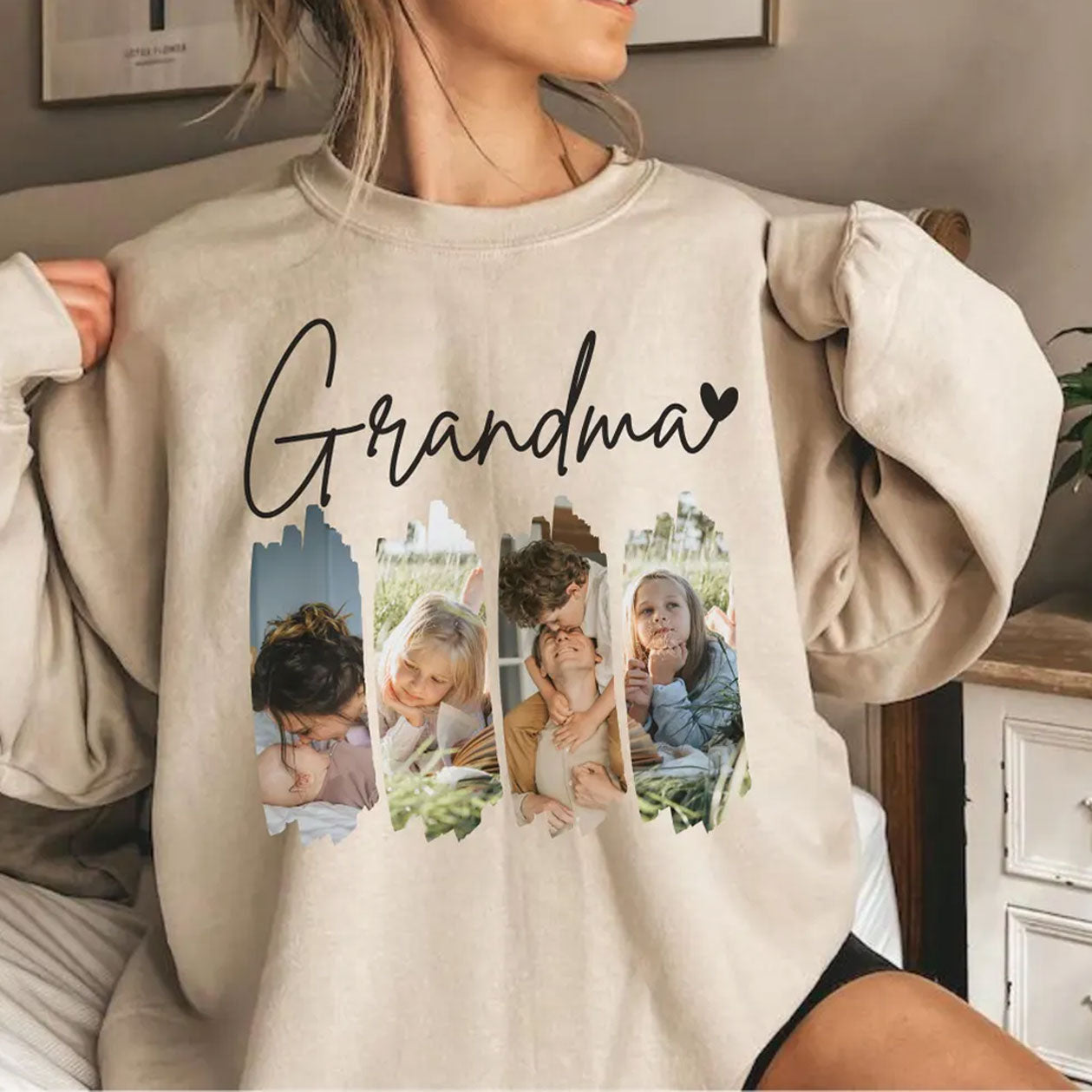 Personalisierter Oma Sweatshirt mit Foto & Enkel-Namen