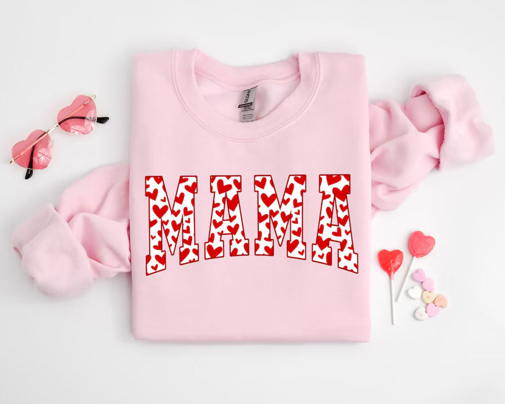 Mama Valentinsherz Valentinstags-Sweatshirt, Valentinstagsgeschenk für Mama