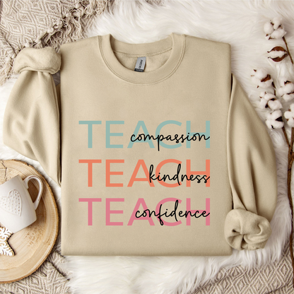 Lehrer Sweatshirt für Mitgefühl und Selbstvertrauen – Geschenk zum Schulstart