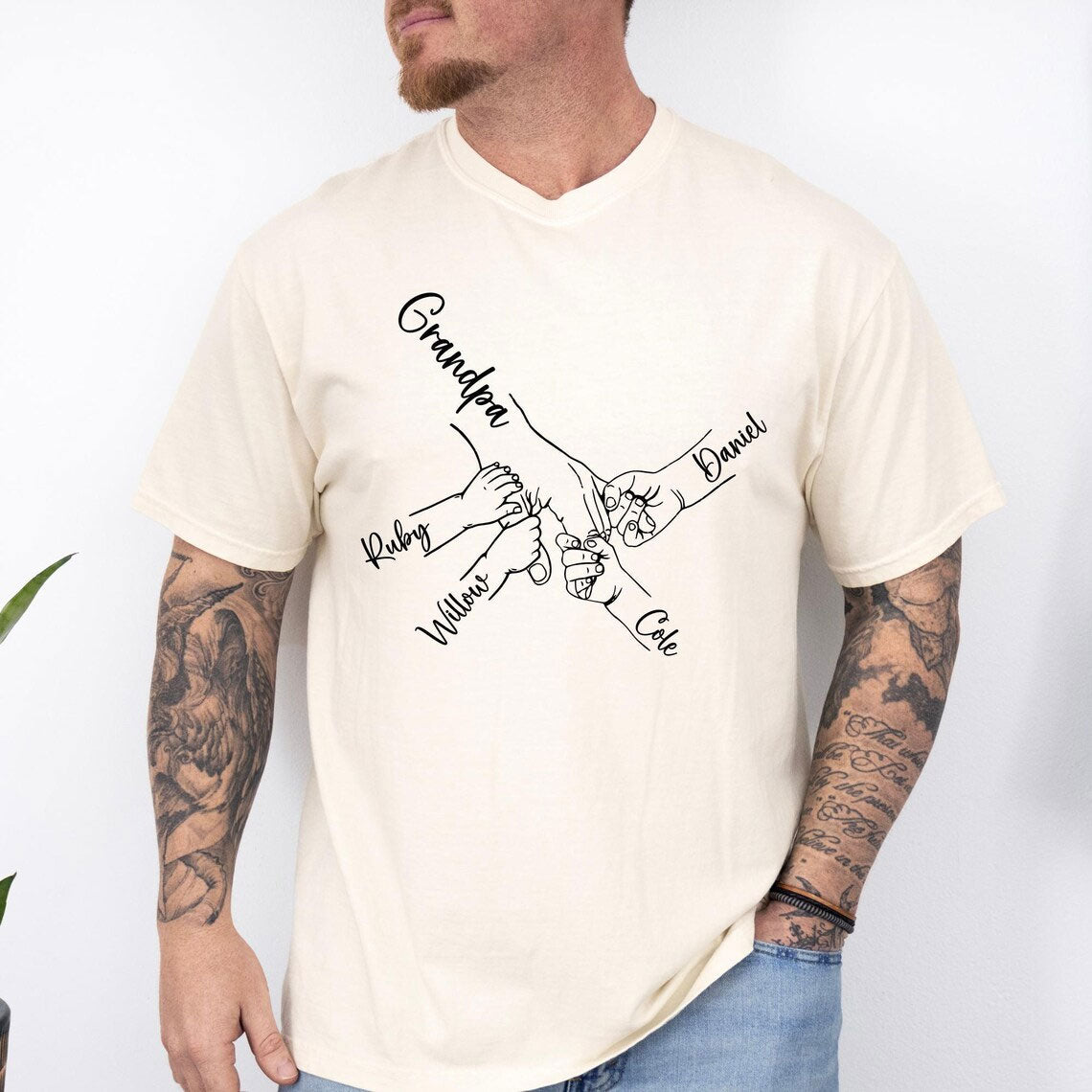 Personalisiertes Papa-Shirt mit Kindernamen – Geschenkidee für Vater