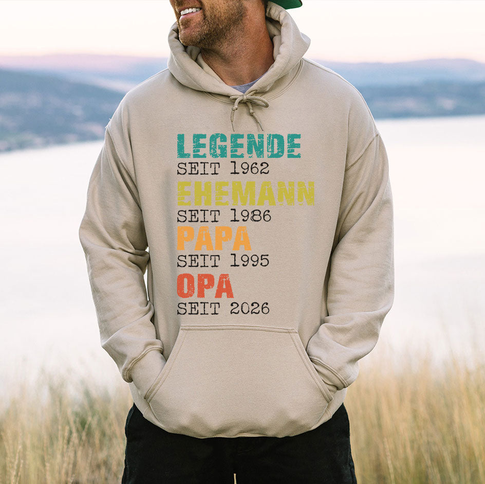 Personalisiertes Legende Ehemann Papa Opa Shirts – Geschenk für Ihn