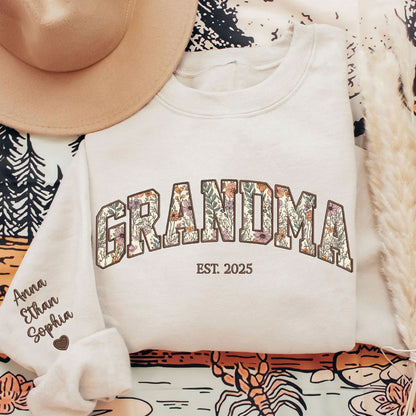Bestickter Mama Oma Pullover mit Namen, Geschenk für Mama