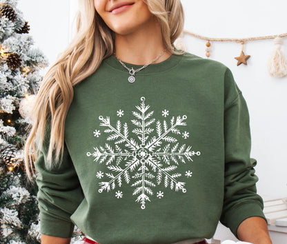 Schneeflocken Winter Weihnachtssweatshirt - Weihnachtsgeschenk