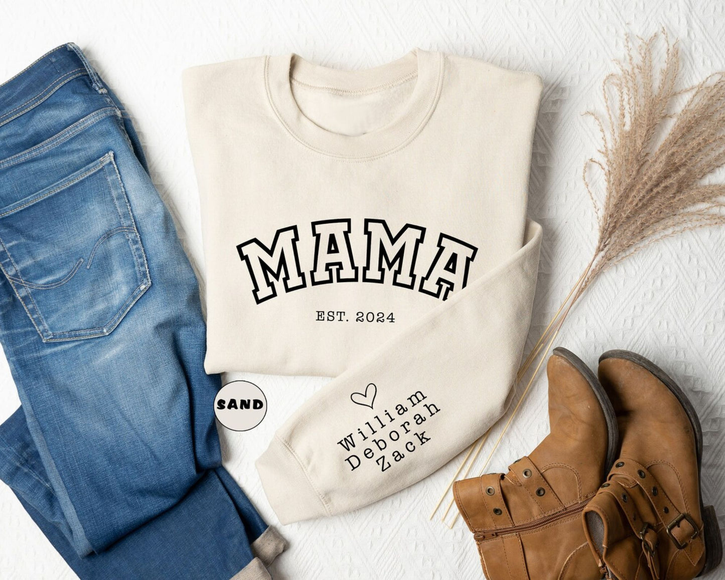 Personalisierter Mama-Hoodie mit Kindernamen und Datum, Geschenk zum Muttertag