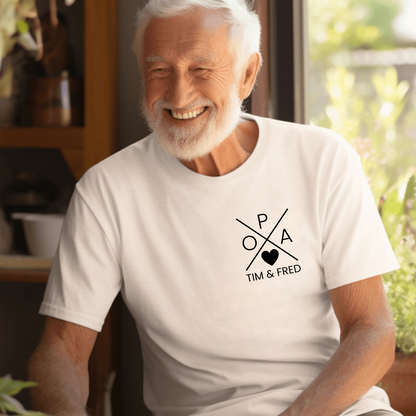 Grandpa's Legacy Cross Shirt - Customized with Grandchildren’s Names