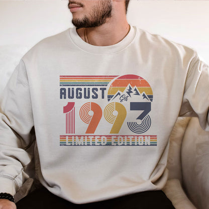 Personalisiertes Retro Birthday Sweatshirt – Geschenk für Geburtstag