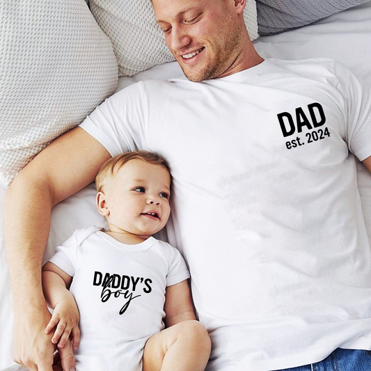 Dad & Mini Partnerlook T-Shirts - Personalisiertes Geschenk