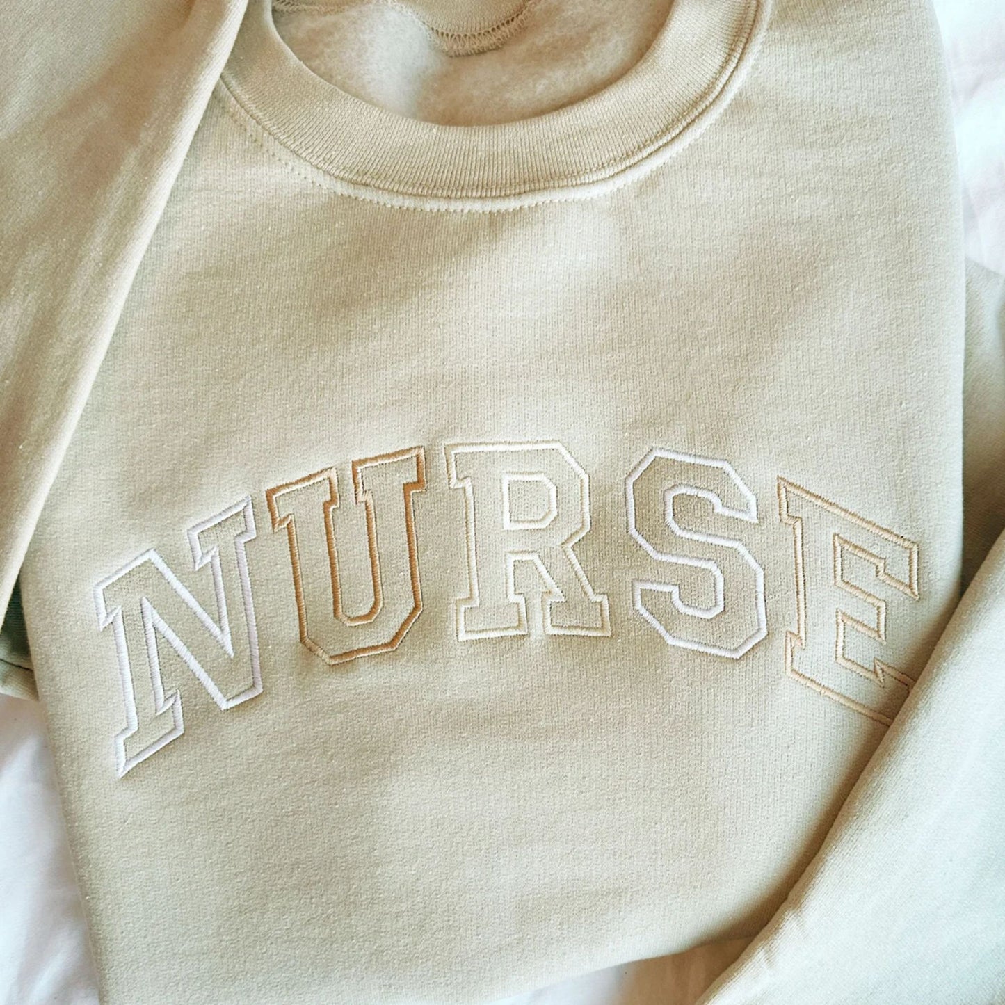 Embroidered NURSE Sweatshirt, Gift for Nurse