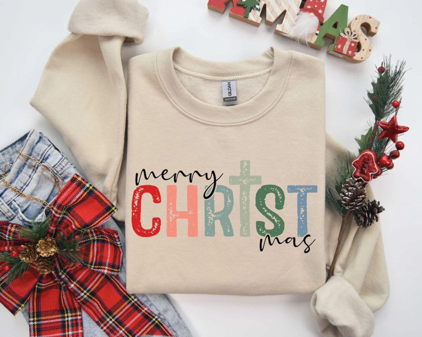 Frohe Weihnachten Sweatshirt, Weihnachts-Jesus-Sweatshirt – Weihnachtsgeschenk für Christen