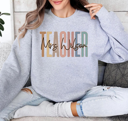 Benutzerdefinierte Lehrkräfte Sweatshirt - Geschenke für Lehrkräfte