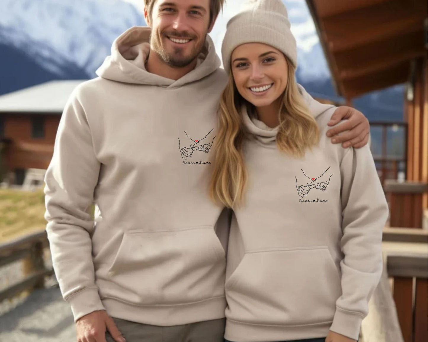 Individuelles Pinky-Promise-Hoodie, passende Partner-Hoodies, Valentinstagsgeschenk