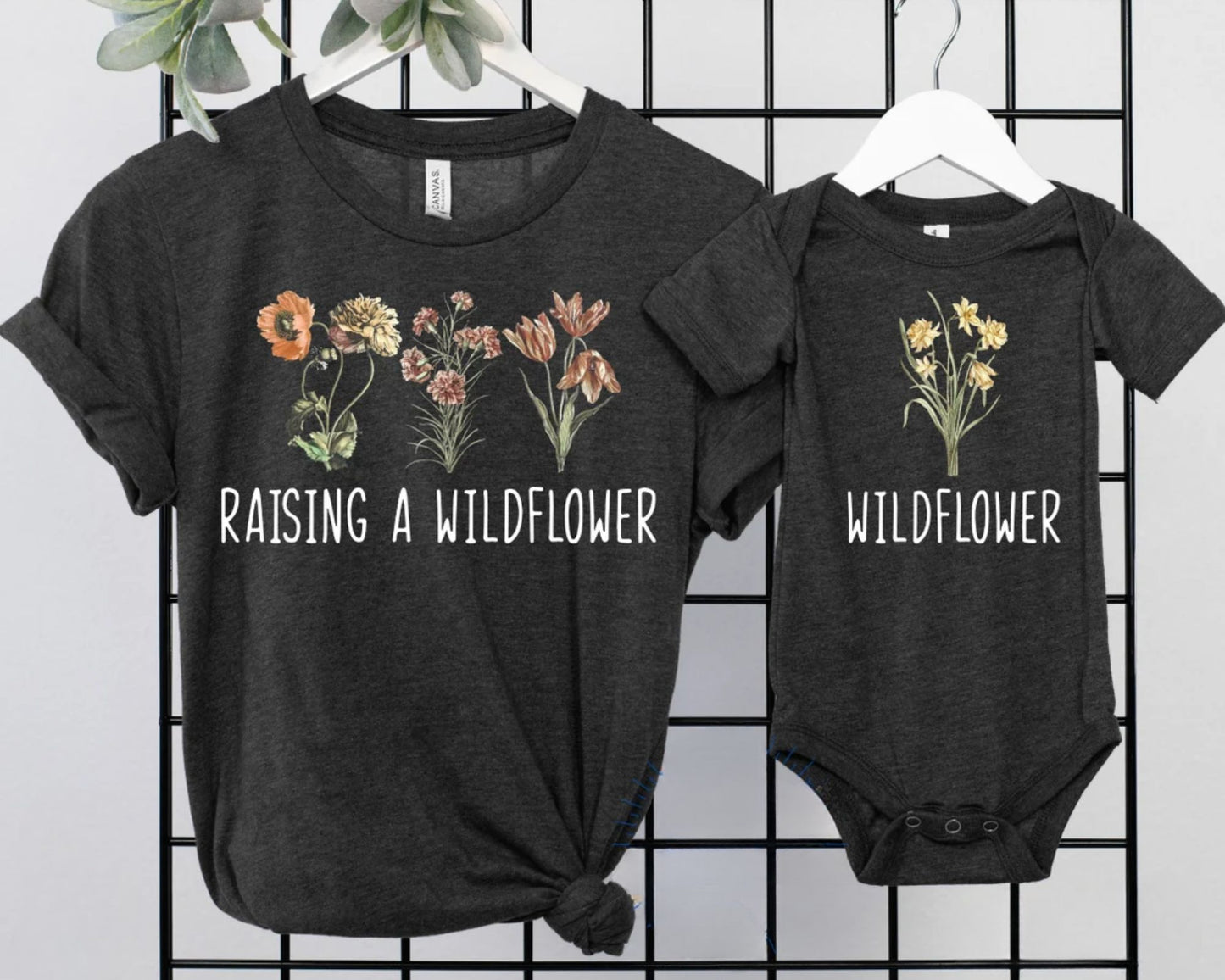 Mama und Ich Outfit - Wildblume erziehen und Wildblumen Shirt