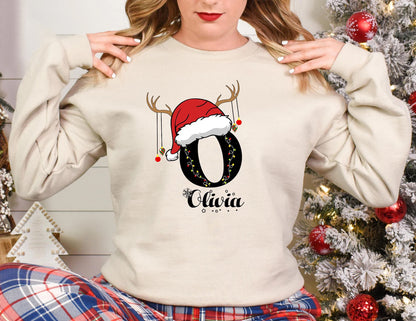 Personalisierter Familien-Weihnachts-Sweatshirt mit Namen