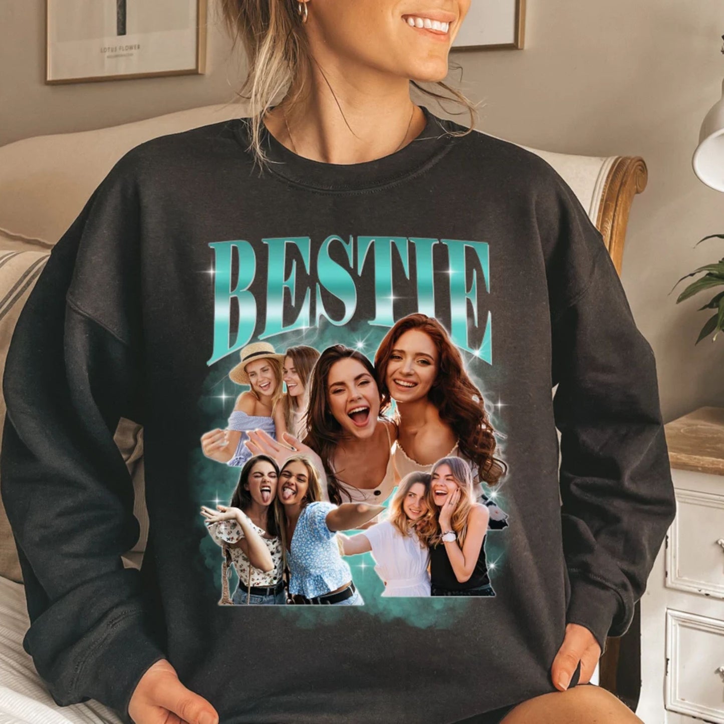 Personalisiertes Bestie T-Shirt, Geschenk für die Beste Freundin