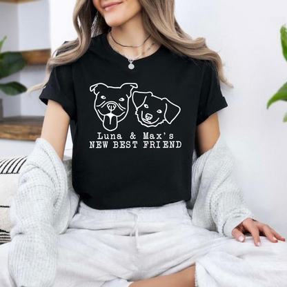 New Best Friend, Personalisiertes Haustier, Shirt für Tierfreunde