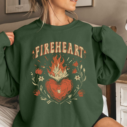 Vintage Feuer-Herz T-Shirt - Geschenk für Unbeugsame