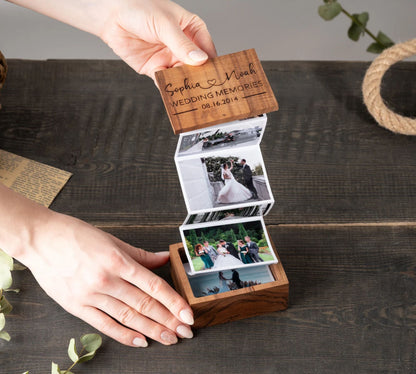 Personalisierte Jubiläums-Holzbox, Hochzeitsgeschenk, Valentinstagsgeschenk