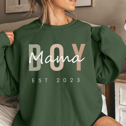 Personalisiertes Mama Sweatshirt, Junge Mama Geschenk