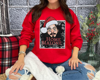 Home Malone Sweatshirt - Lustiger Weihnachtspullover