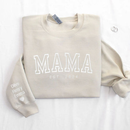 Individuell Besticktes Mama Sweatshirt - Individuelles Mama Geschenk