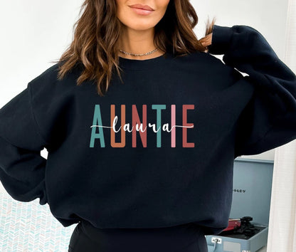 Individuelles Tante-Sweatshirt mit Namen - Geschenk für die Tante