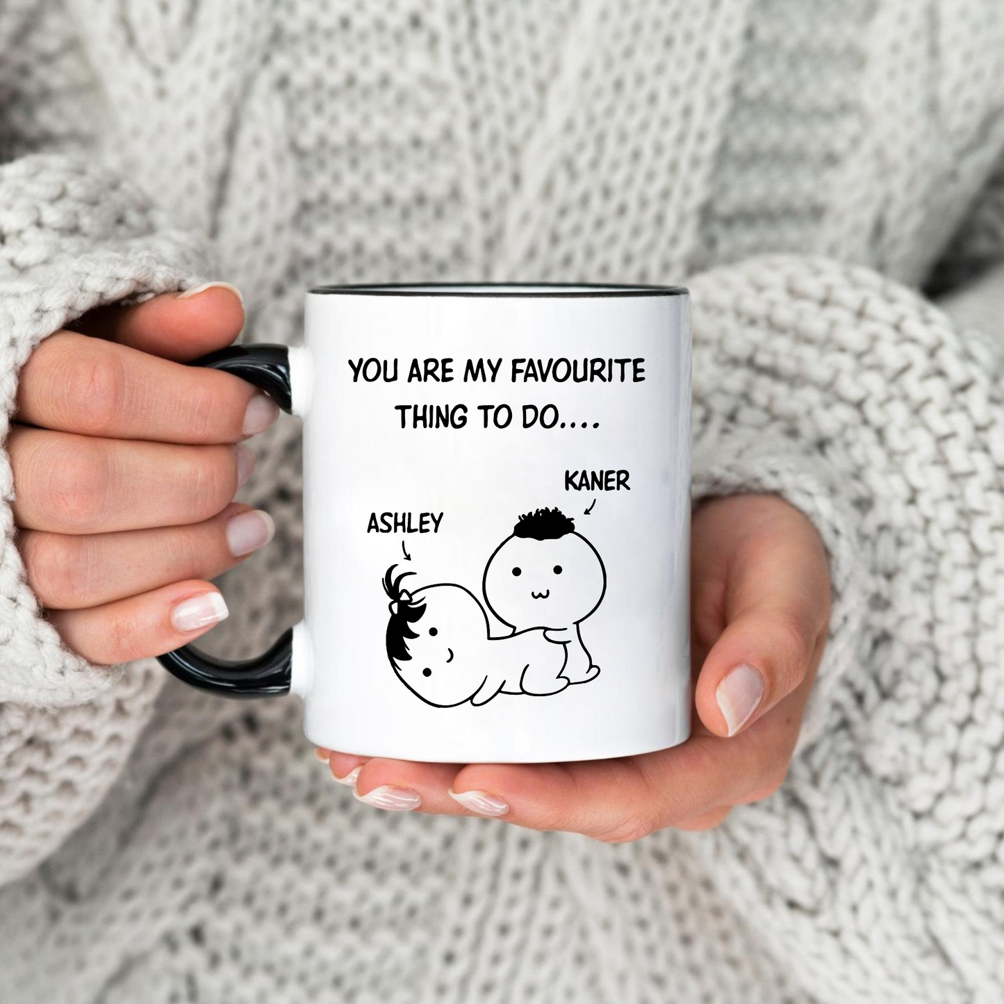 Lieblingsfreude – Personalisierte Lustige Kaffeetasse Geschenk zum Valentinstag