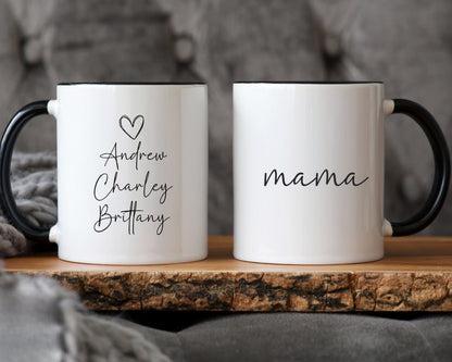 Personalisierte Mama-Tasse, Mama-Tasse mit Kindernamen, Muttertagsgeschenk
