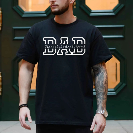 Personalisiertes Papa Shirt mit Kindernamen, Geschenk für Papa