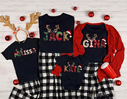 Personalisierter Familien-Weihnachtssweatshirt mit Namen – Perfektes Weihnachtsgeschenk