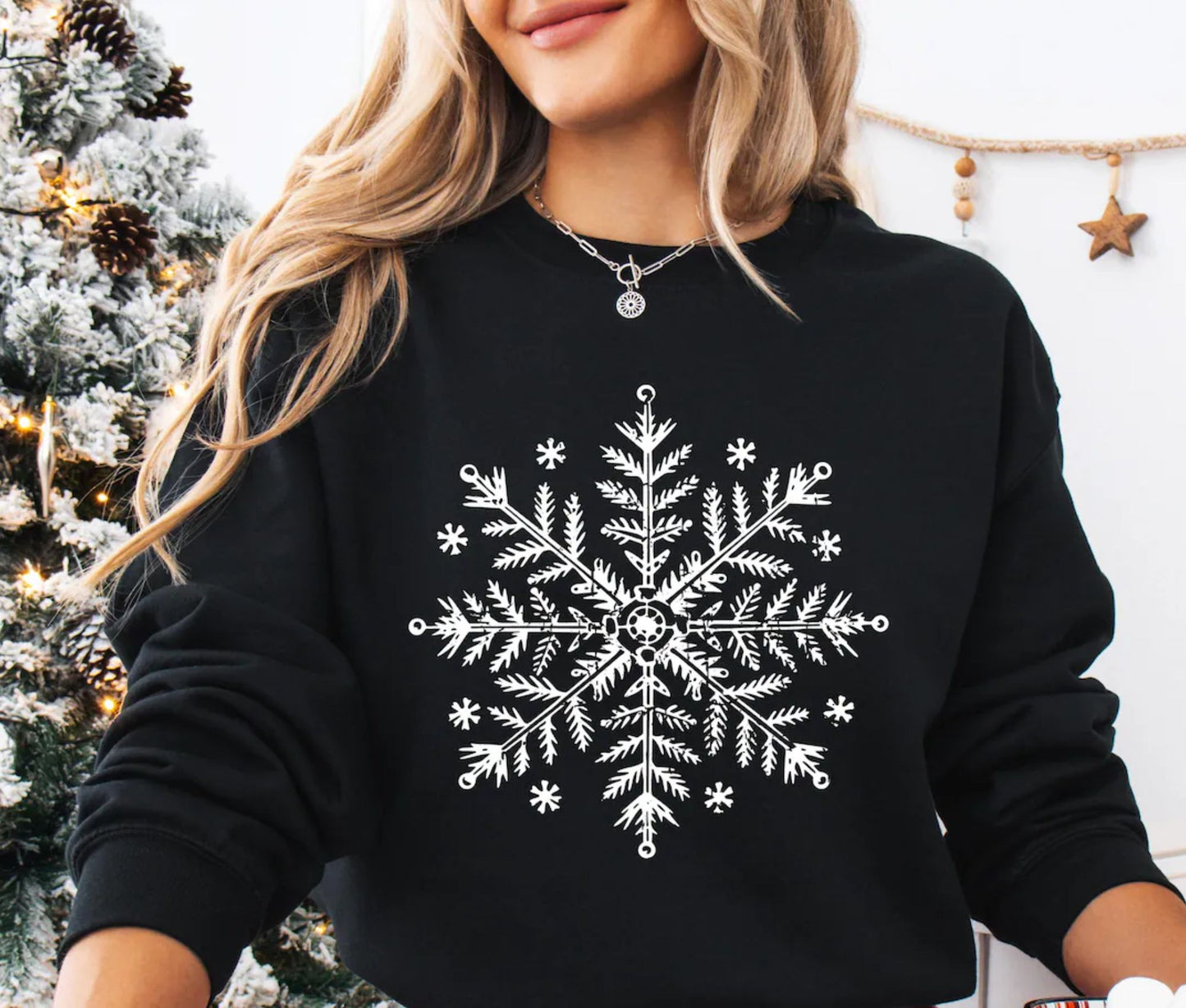 Schneeflocken Winter Weihnachtssweatshirt - Weihnachtsgeschenk