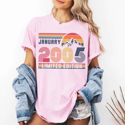 Personalisierter Geburtstags-Sweatshirt und T-Shirt